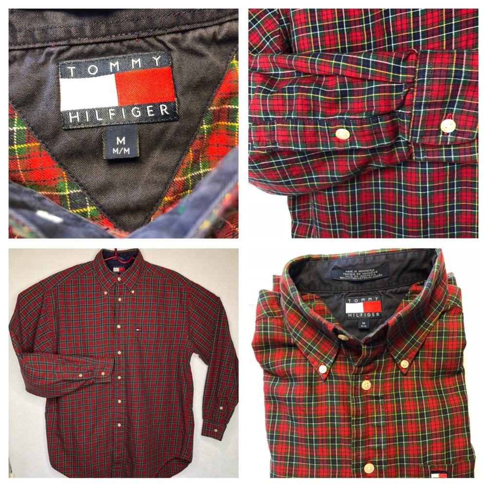 Vintage Tommy Hilfiger plaid flannel button-down